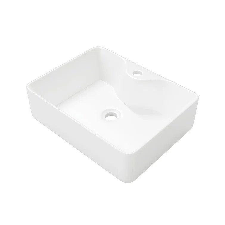 Rectangular Vessel Bathroom Sink 19" W