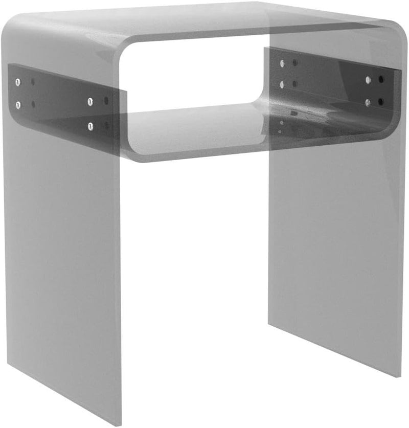 Clear Acrylic End Table 2-Tier Bedside nightstand