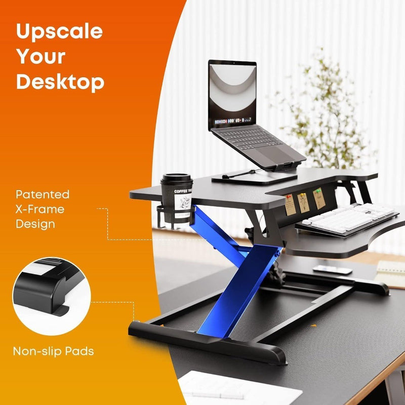 PUTORSEN 37'' Standing Desk Converter Riser Black