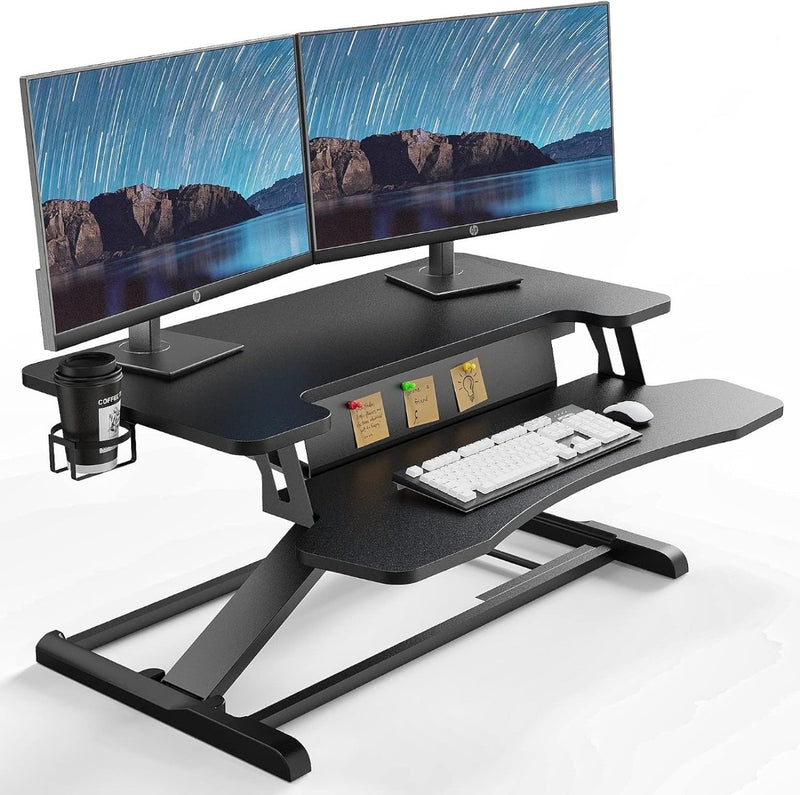 PUTORSEN 37'' Standing Desk Converter Riser Black