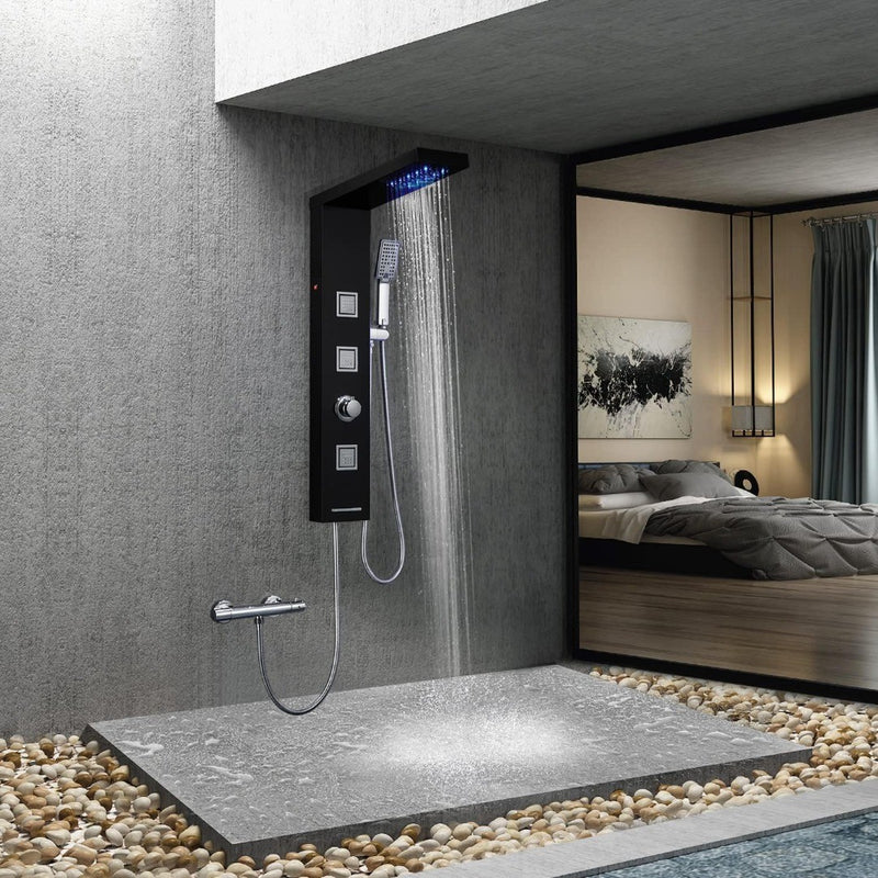 Shower Panel Tower LED Without Tap ‎97 x 21 x 21 cm