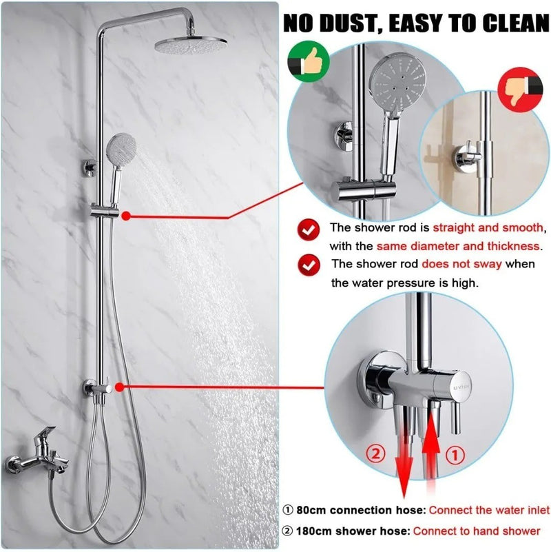 Rain Shower System with Rainfall Showerhead