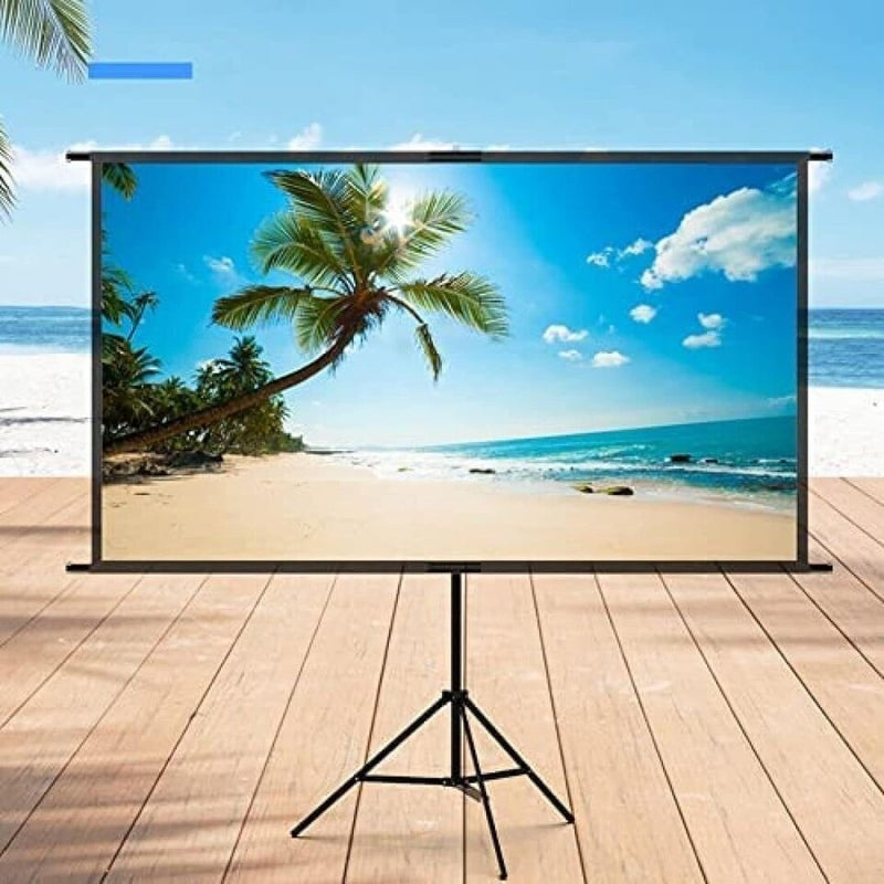 Tripod Projector Screen with Stand For Indoor Outdoor Projection 100 Inch 16:9