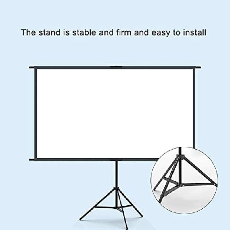 Tripod Projector Screen with Stand For Indoor Outdoor Projection 100 Inch 16:9