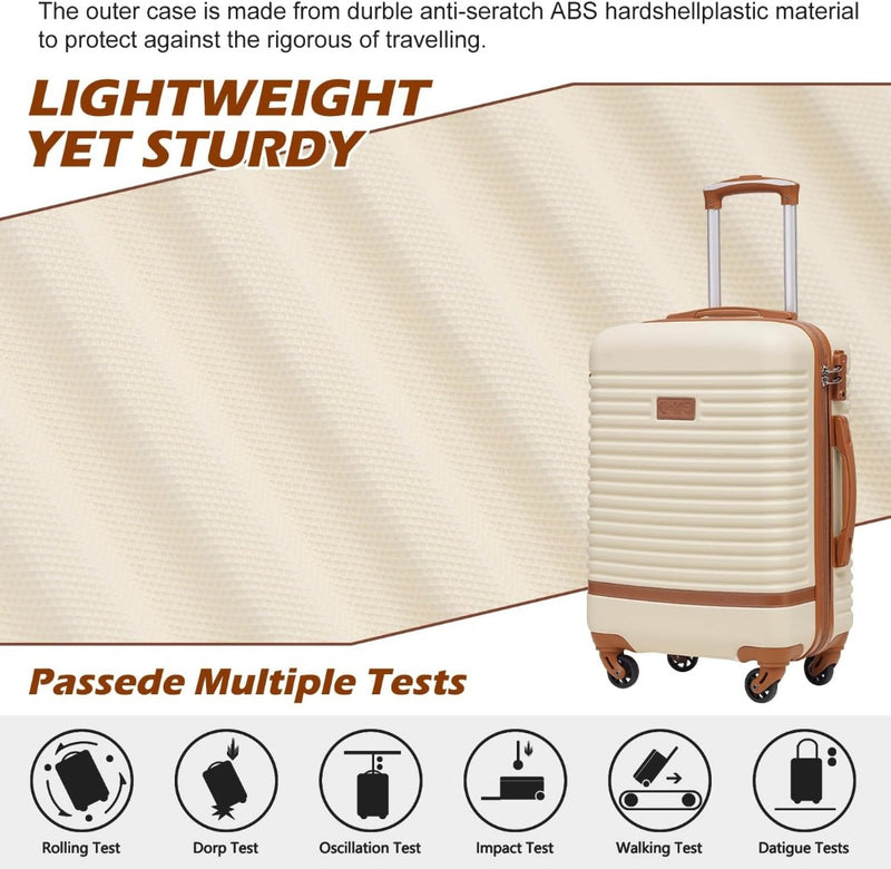 Suitcase Set with Travel and Toiletry Bag 24"