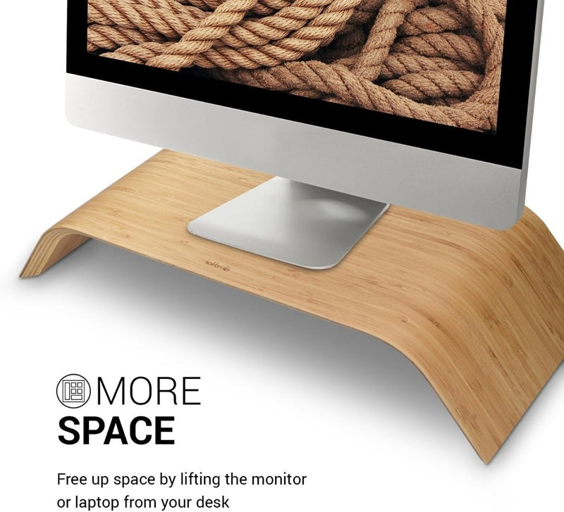 Computer Monitor Wood Stand Universal Desk Monitor Holder