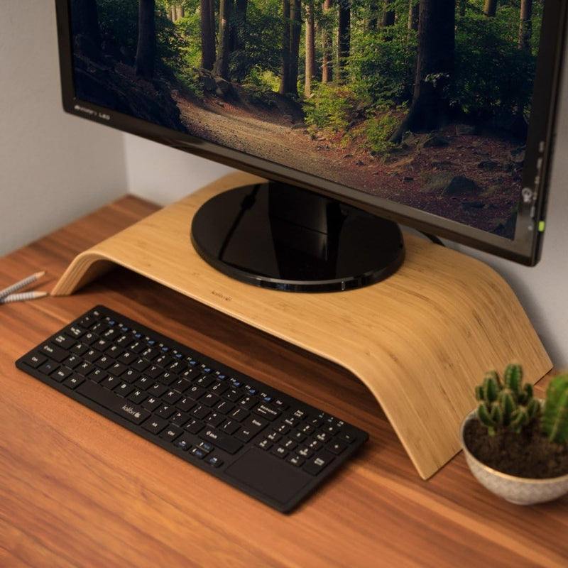 Computer Monitor Wood Stand Universal Desk Monitor Holder