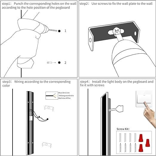 60CM Outdoor Modern Wall Light, 22W Long Acrylic Wall Light IP65 Rainproof 3000K