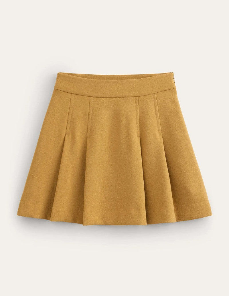 BODEN Pleated Crepe Mini Skirt