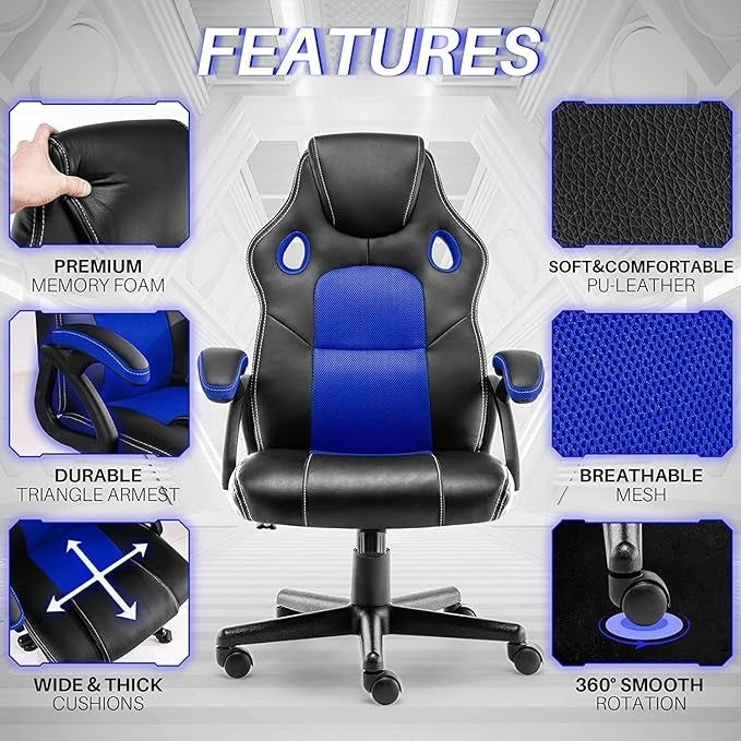 Office Gaming Chair 360°swivel PU Leather