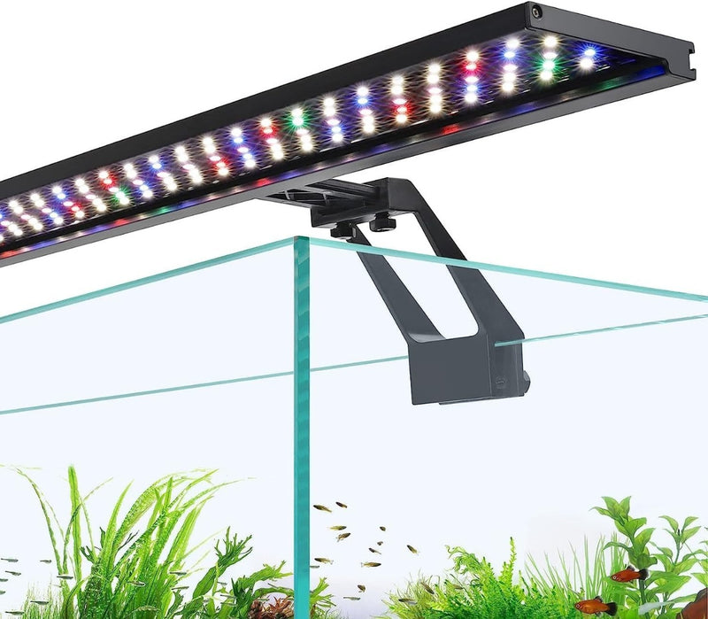 hygger Clip On Full Spectrum Aquarium Light, 18W Aquarium LED Light Day-Night