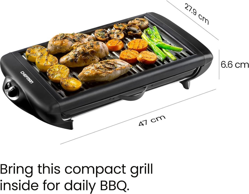 Electric Smokeless Indoor Grill w/Non-Stick Cooking Surface