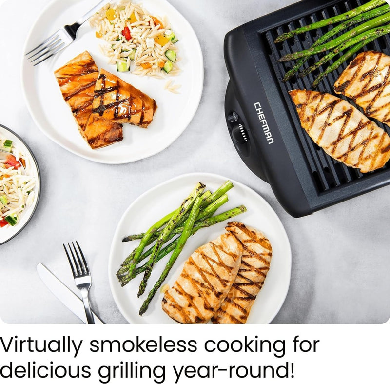 Electric Smokeless Indoor Grill w/Non-Stick Cooking Surface