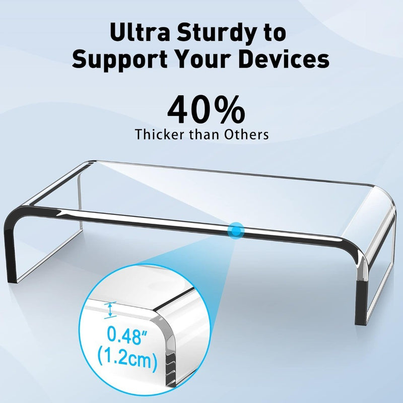 Premium Acrylic Monitor Stand 20.5" x 8" x 3.5"