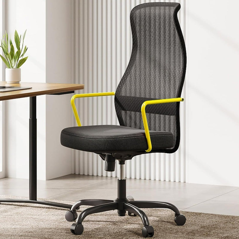 Chair with Dual S Streamlined Backrest Yellow