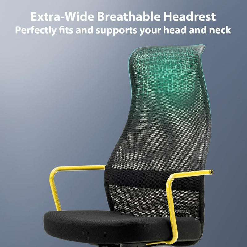 Chair with Dual S Streamlined Backrest Yellow