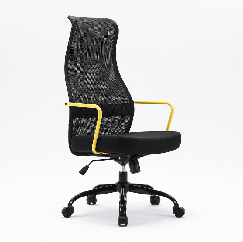 Chair with Dual S Streamlined Backrest Yellow