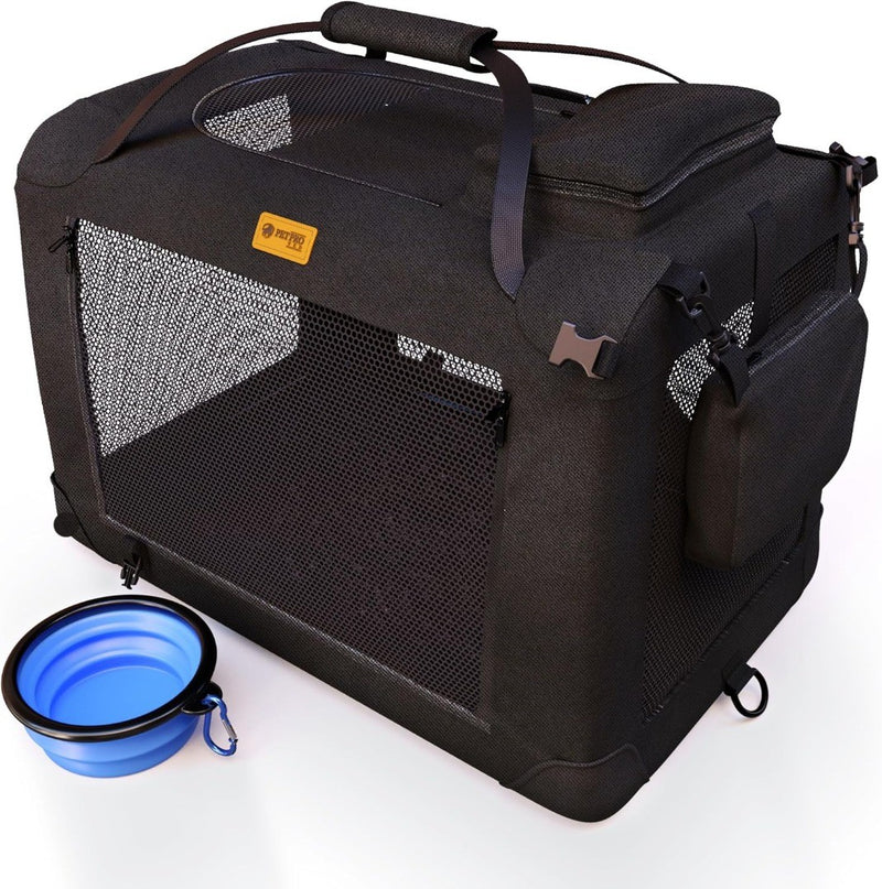 Pet Travel Crate Large Size 70 x 52 x 52 cm BLACK