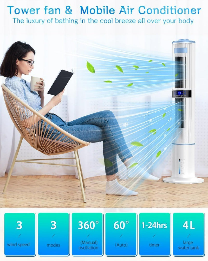 4 in 1 Mobile Air Conditioner 65W with Remote Control