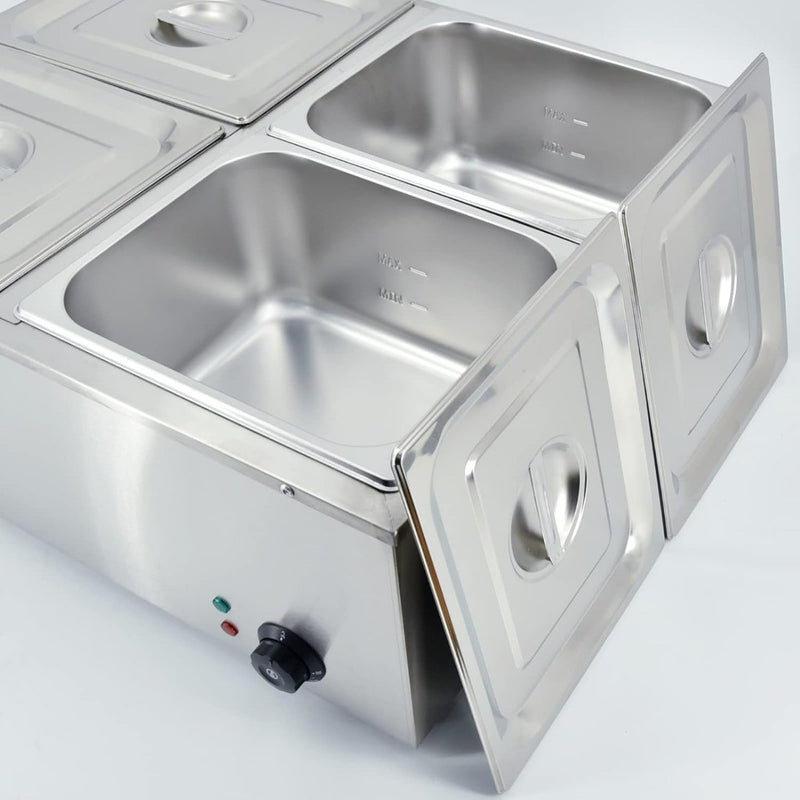 Electric Food Warmer Bain Marie 1500W Commercial Countertop Stainless warmer