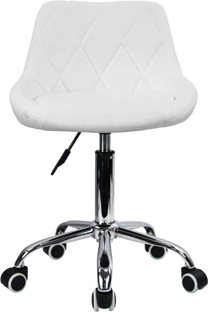 KKTONER Office Chair Mid Back PU Leather White