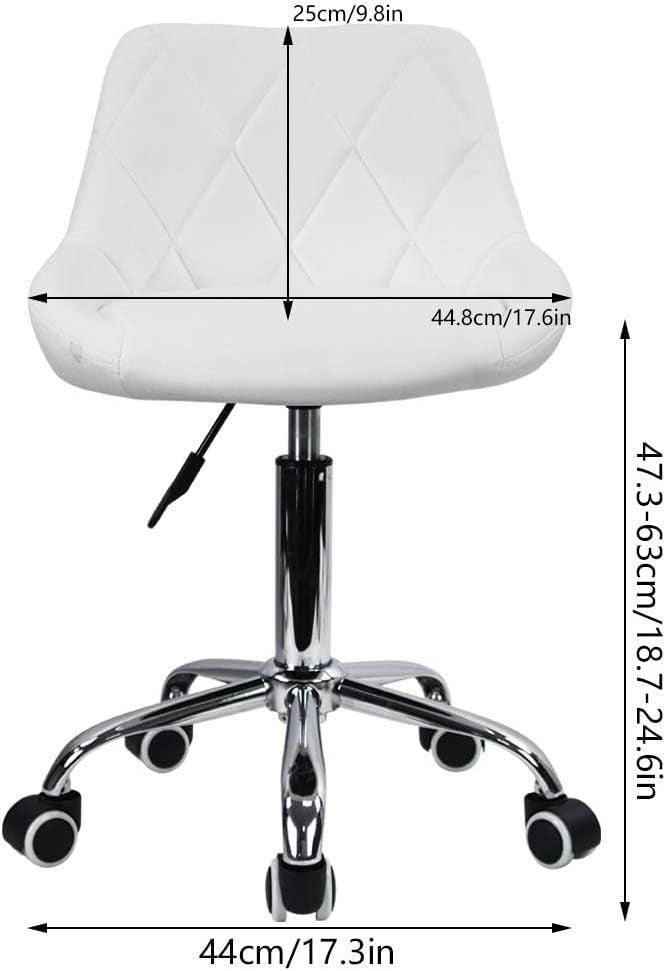 KKTONER Office Chair Mid Back PU Leather White