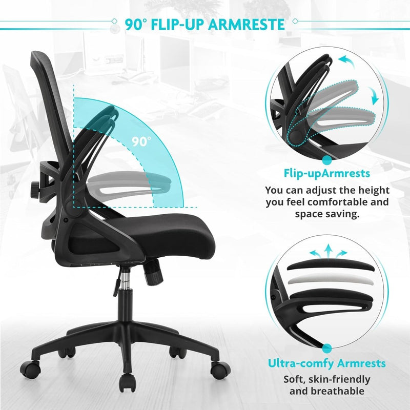 Ergonomic Office Chair Mesh Computer Desk