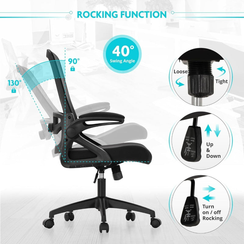 Ergonomic Office Chair Mesh Computer Desk