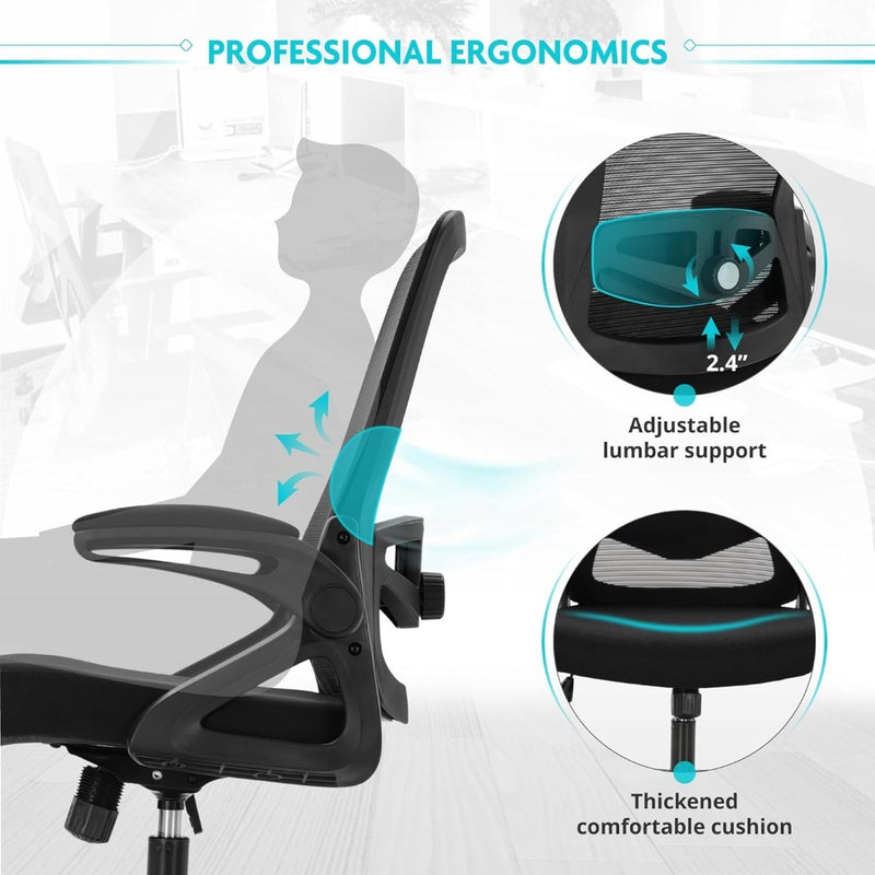 Ergonomic Office Chair Mesh Computer Desk