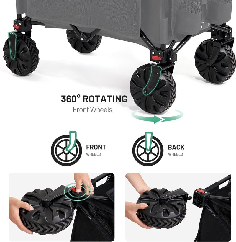 Black Camping Trolley Timber Ridge Festival Cart