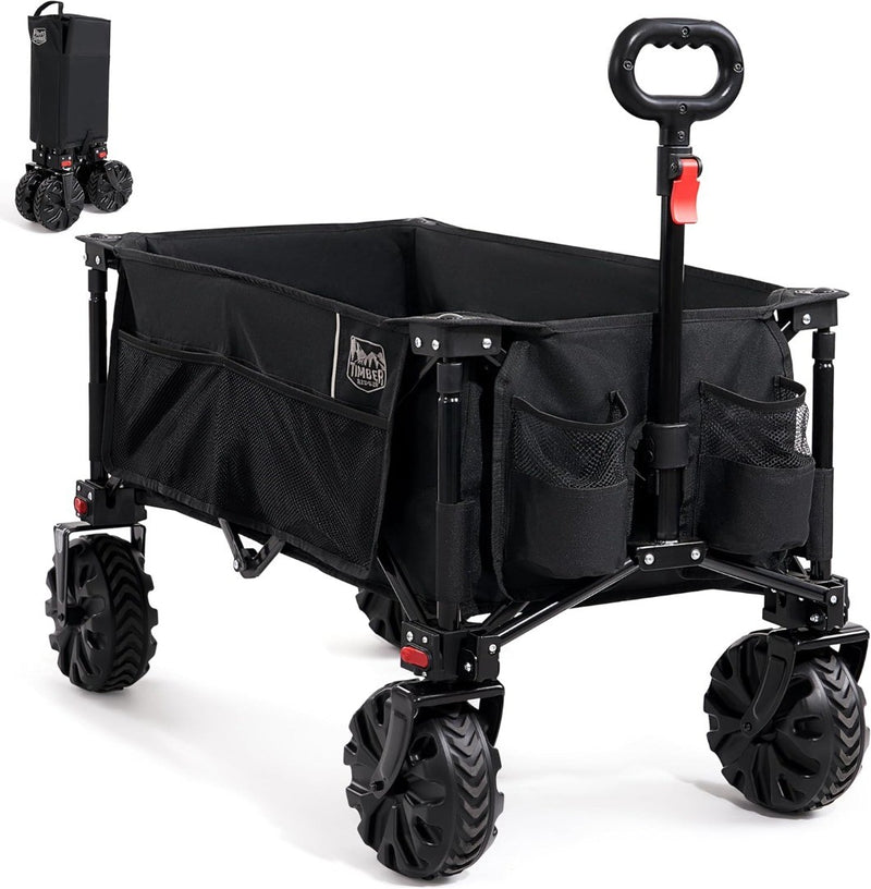 Black Camping Trolley Timber Ridge Festival Cart