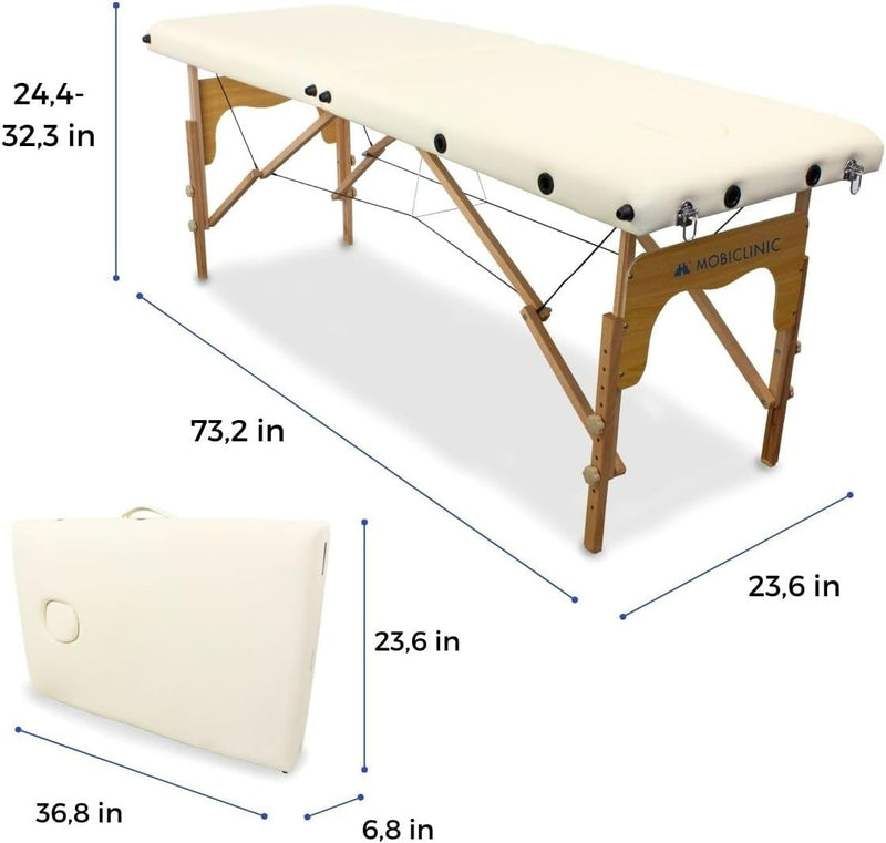 Professional  Massage Table- wooden legs