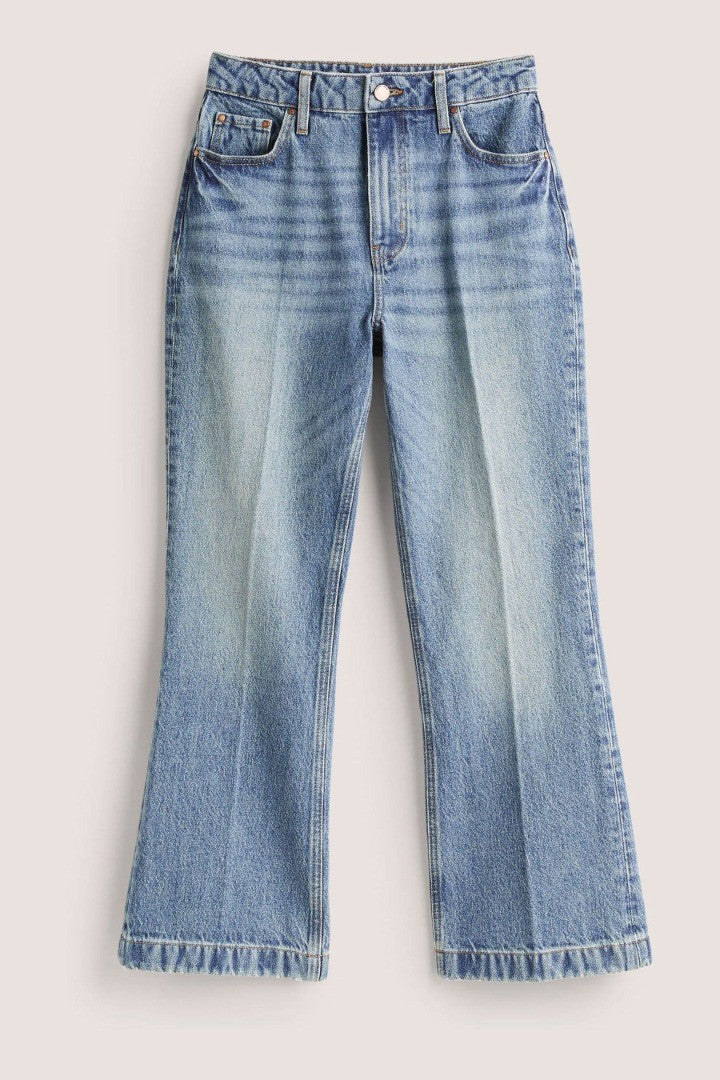 BODEN Rigid Cropped Flare Jeans UK 18