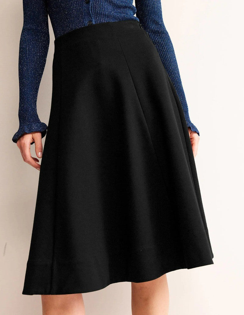 BODEN Flippy Jersey Midi Skirt