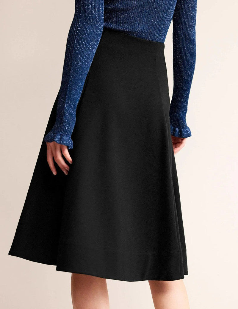 BODEN Flippy Jersey Midi Skirt