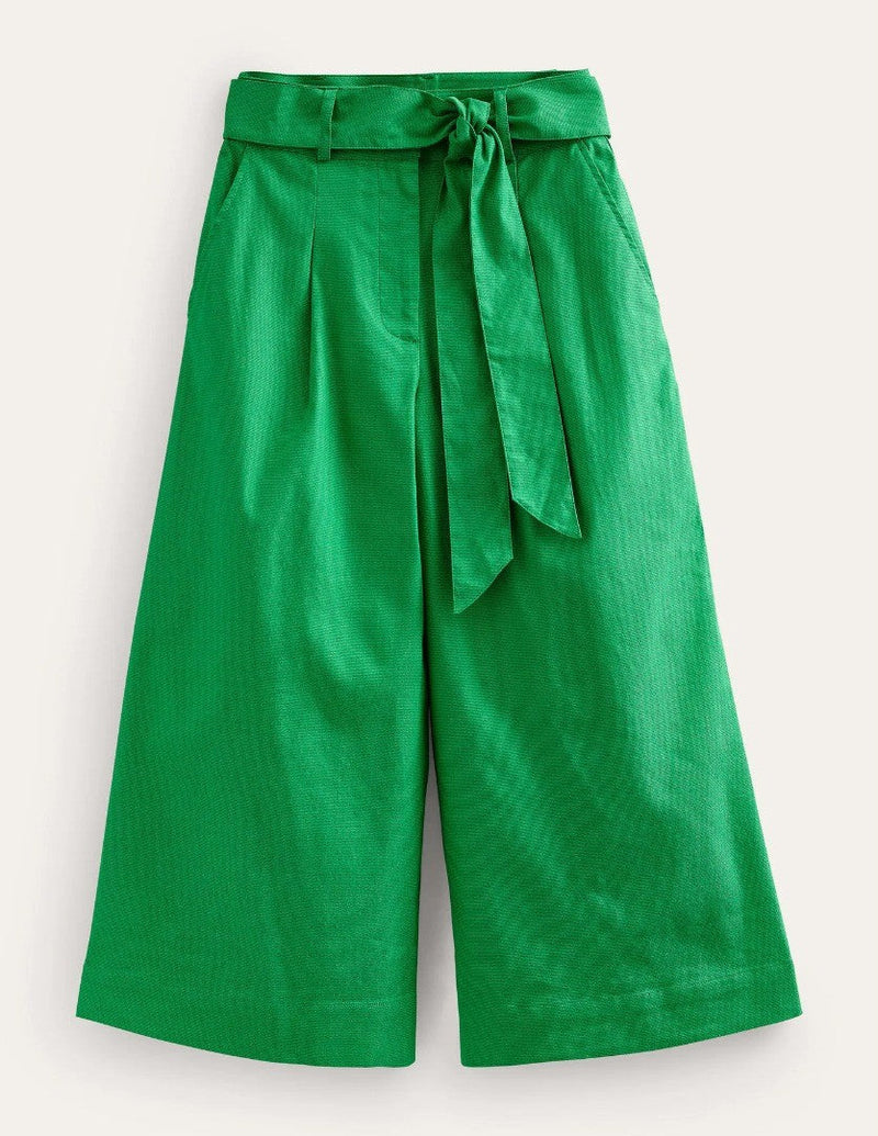 BODEN Cropped Wide-Leg Trousers