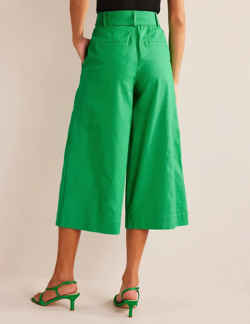 BODEN Cropped Wide-Leg Trousers