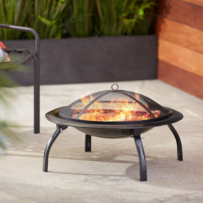 Fire Pit 26" Round Portable Cooking Grill