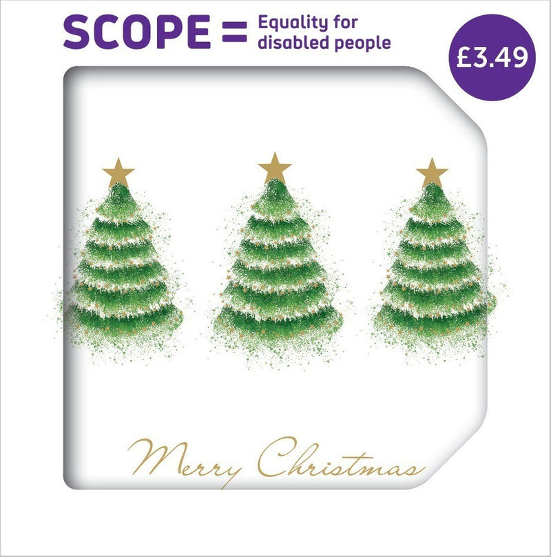 Charity Christmas Cards ‘Fir Trees’ Exclusive Pack of 10 Xmas Cards Set