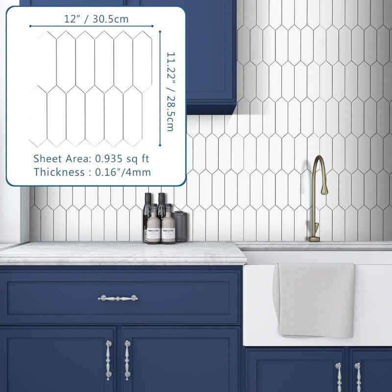 Backsplash Wall Tiles 10 Sheets 12"×11.22"