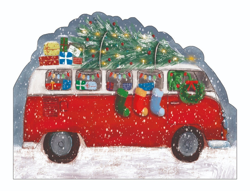 Charity Christmas Cards ‘Camper Van’ Exclusive Pack of 10 Xmas Cards Set