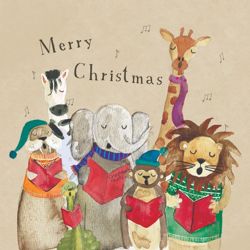 Charity Christmas Cards ‘Animal Choir’ Exclusive Pack of 10 Xmas Cards Set