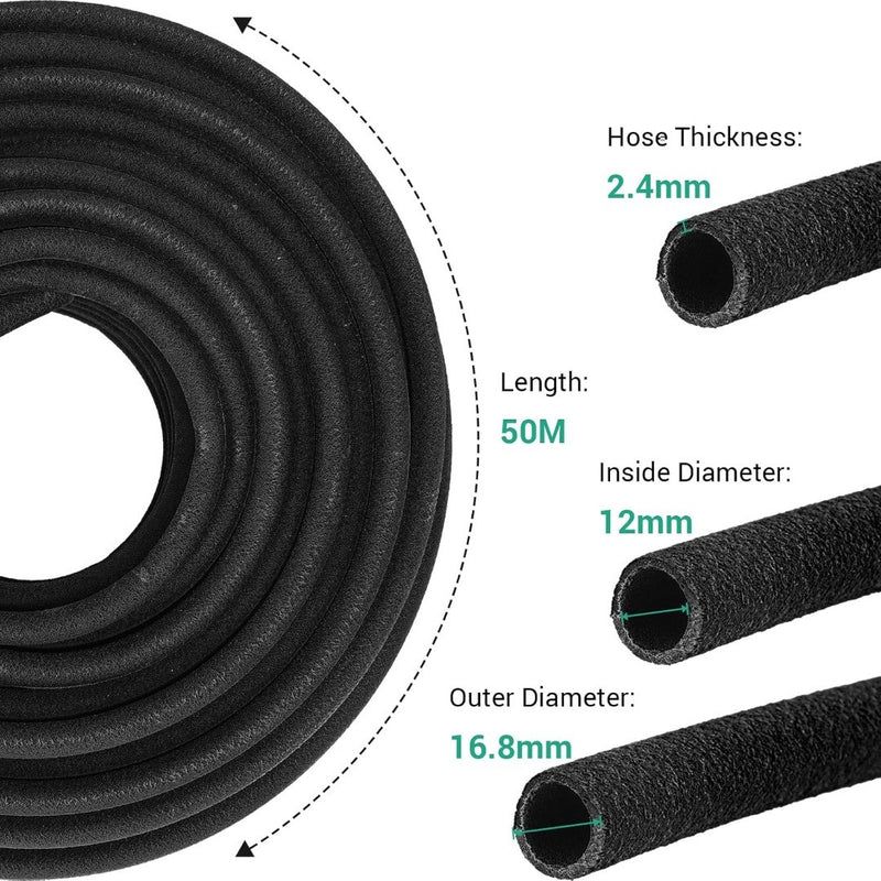 Soaker Hose Set Drip Irrigation Porous 50M for Flowerbeds Gardens Greenhouses