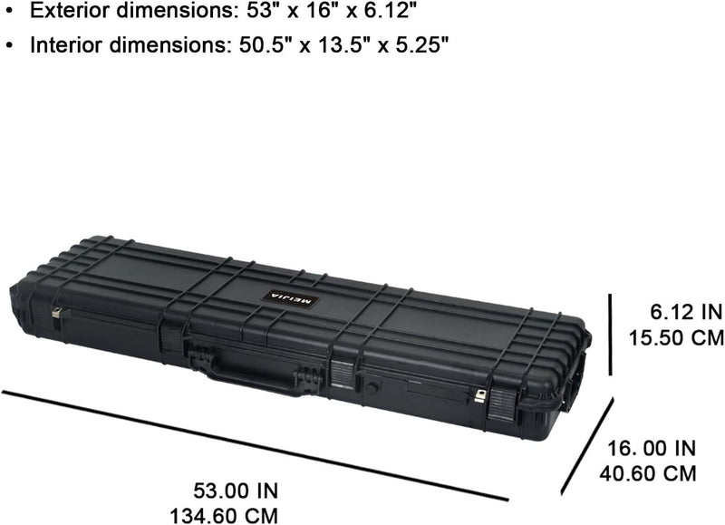 Rifle Case Hard Shell with Wheels 134 cm