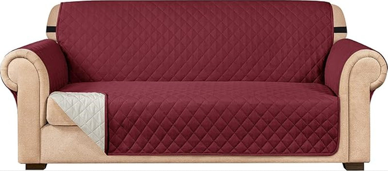 Subrtex Quilted Sofa Cover Reversible Sofa Protector 2 Seaters