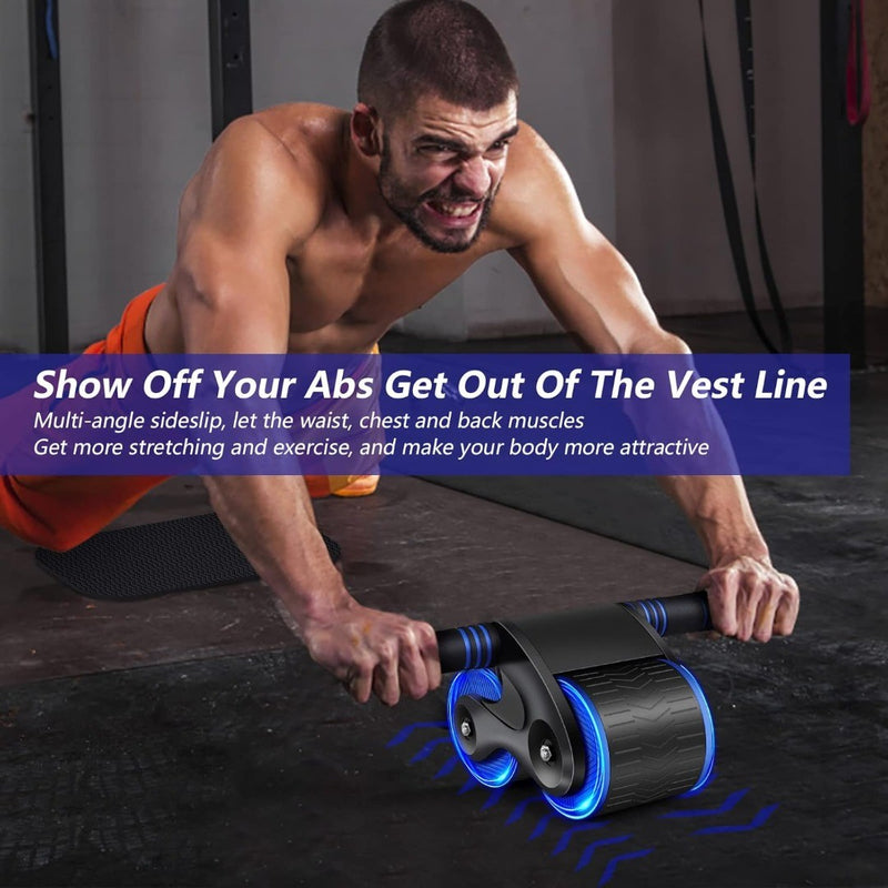 Rebound Abdominal Wheel with Knee Pad Mat