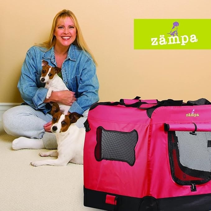 Zampa Pet Portable Crate – Great for Travel, Home and Outdoor