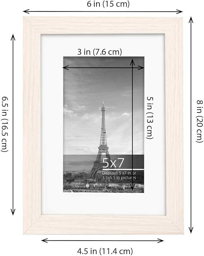 Eitida 5x7 in (13x18 cm) Modern Gallery Picture Frame Collage Set 12 Pack