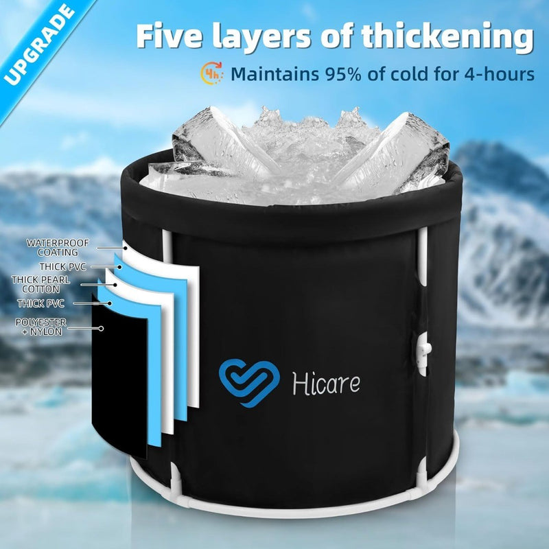 Hicare One-second Installation foldbale ice Bath tub for Athletes-Multiple Layer