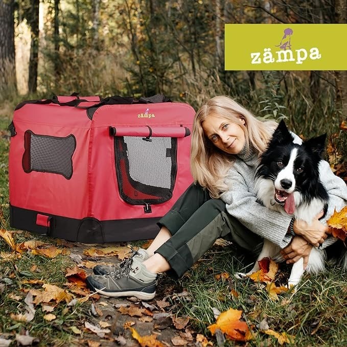 Zampa Pet Portable Crate – Great for Travel, Home and Outdoor